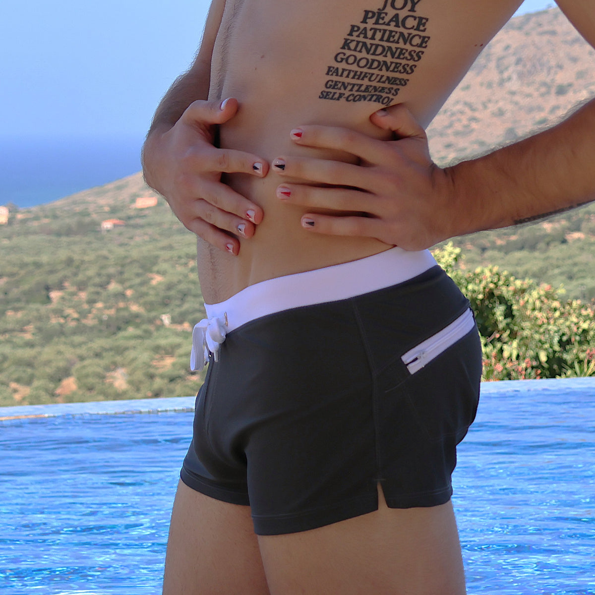 classic swim shorts dark grey-thumbmail-3