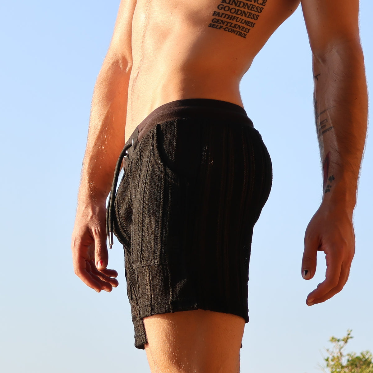 oasis open work short black-thumbmail-3