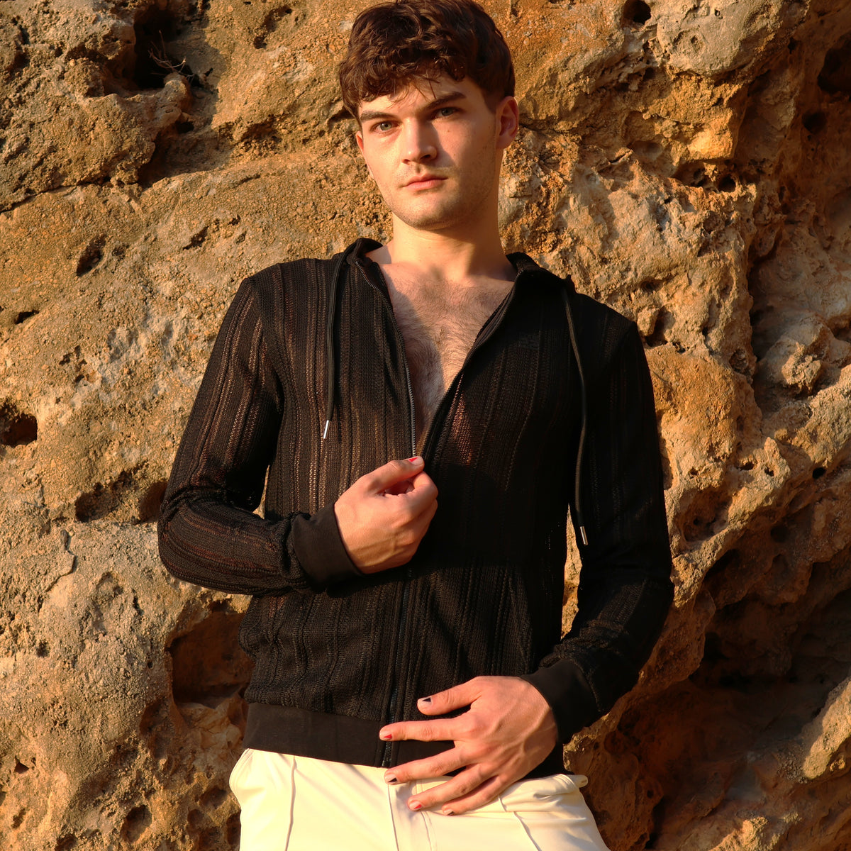 oasis open work hoody black-thumbmail-3
