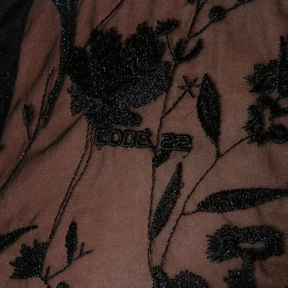 embroidered short sleeve shirt black-thumbmail-6