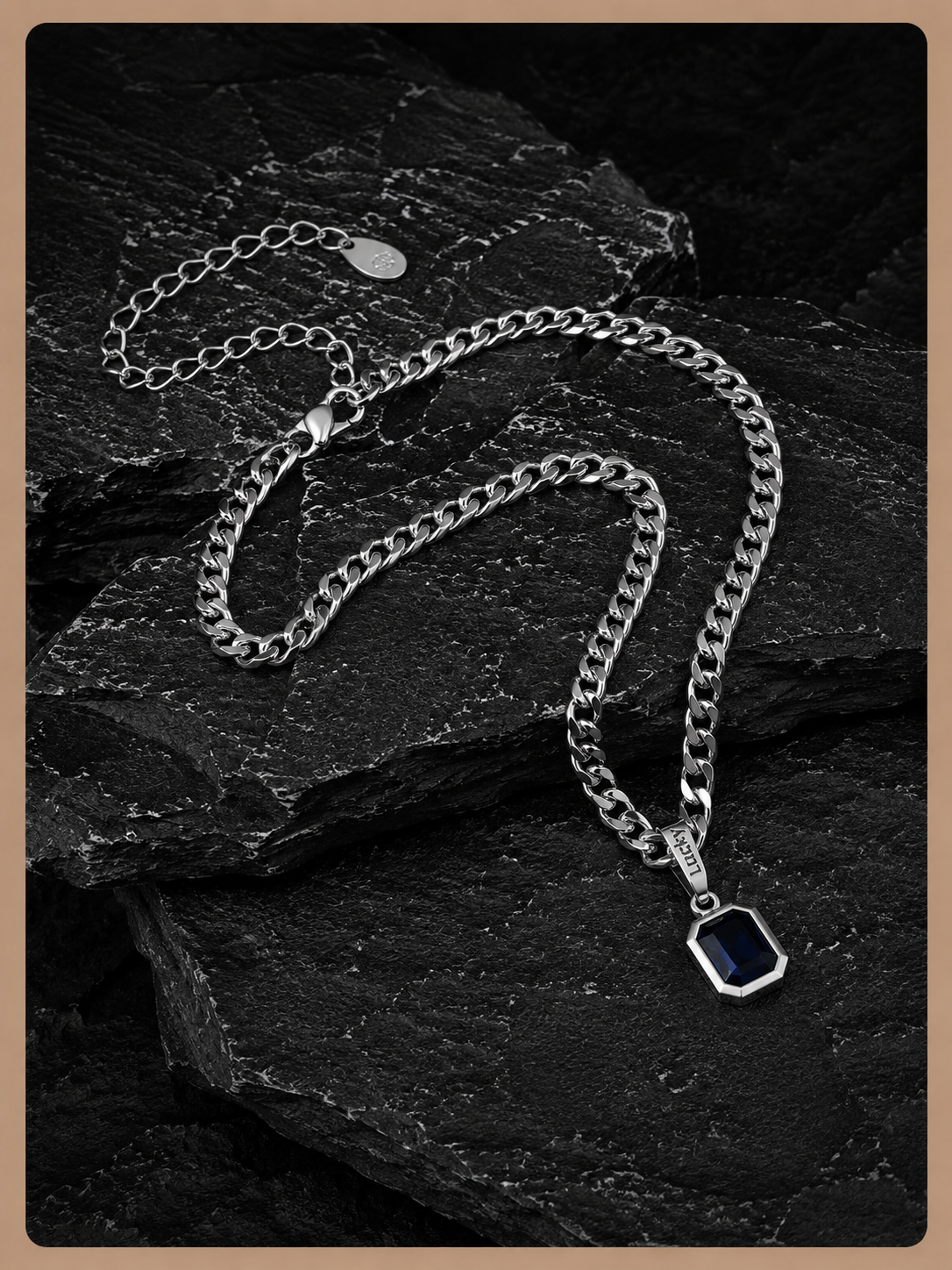 Midnight Necklace Silver Blue-thumbmail-3