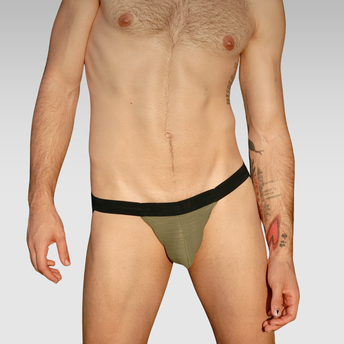 zebra jockstrap khaki